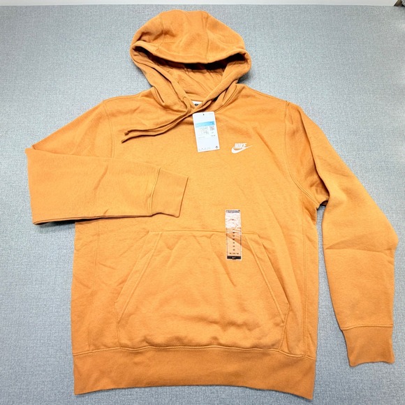 Nike Other - Nike Sportswear Club Fleece Hoodie Mens Medium Brown BV2654-224 NEW
